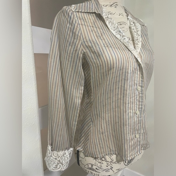 Anthropologie Wendy Hil button up top SZ Small NWT - Picture 7 of 12